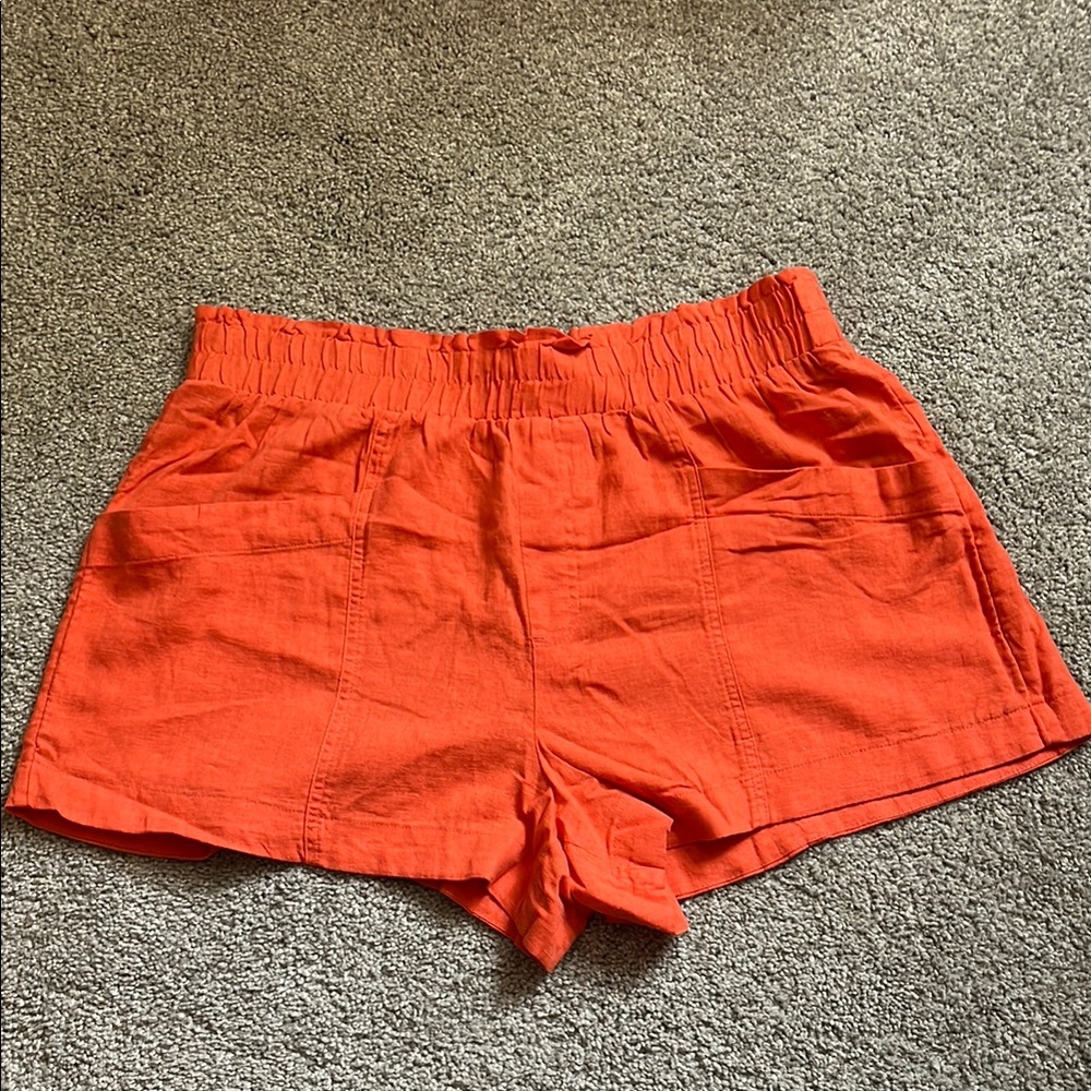 🌸🎉 5 for $20!! 🎉🌸 High Waist Orange Casual Shorts - Picture 3 of 4
